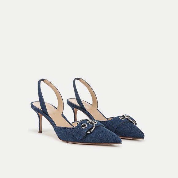 Veronica Beard Shoes - Veronica Beard Roxy Denim Slingback Pump
